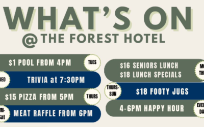 What’s On at the Forest Hotel